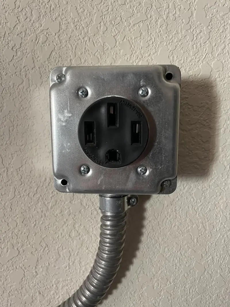 NEMA 14-50 outlet installed for Smart Home Electrical in Mascoutah